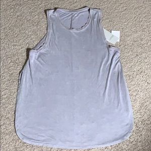 Zella Gray Split Side Long Tank Sz S